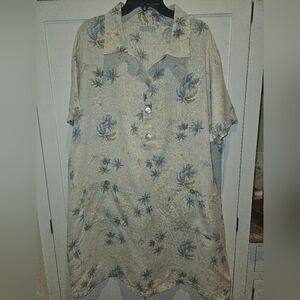 Match Tropical Print Linen Dress Size 18
